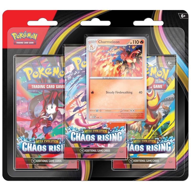 Pokemon Trading Card Game: Mega Evolution Chaos Rising 3-Booster Blister